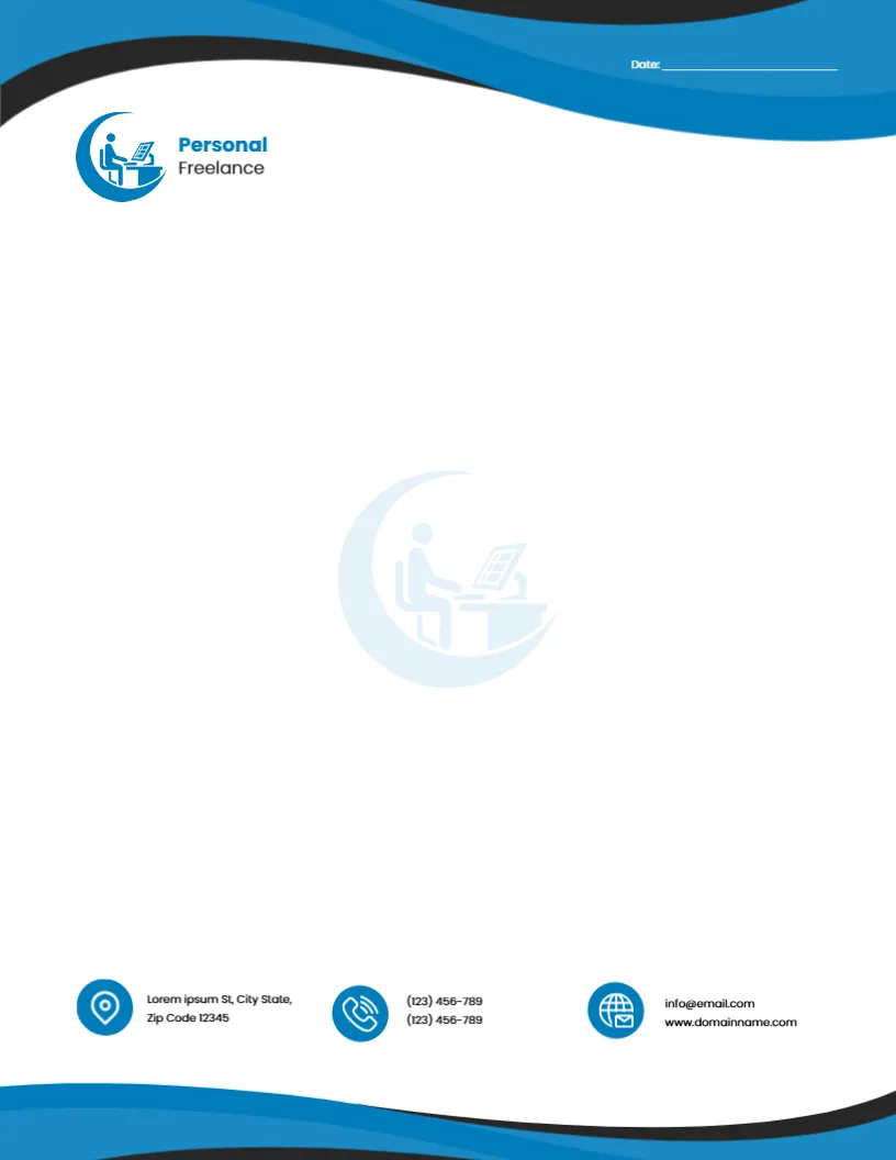 Personal Letterhead Template for Freelances