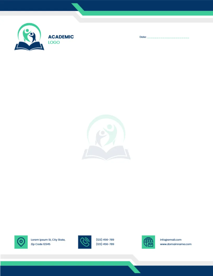 Student Letterhead Template for Academic Correspondence