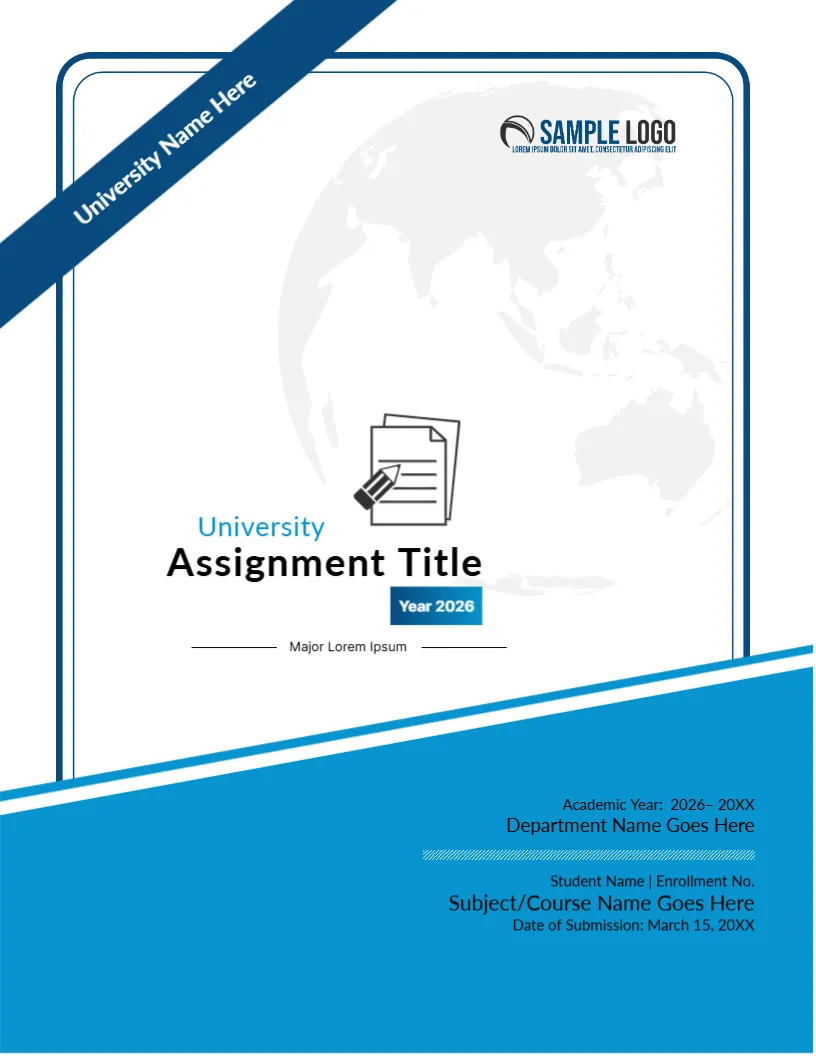 University Assignment Cover Page Template
