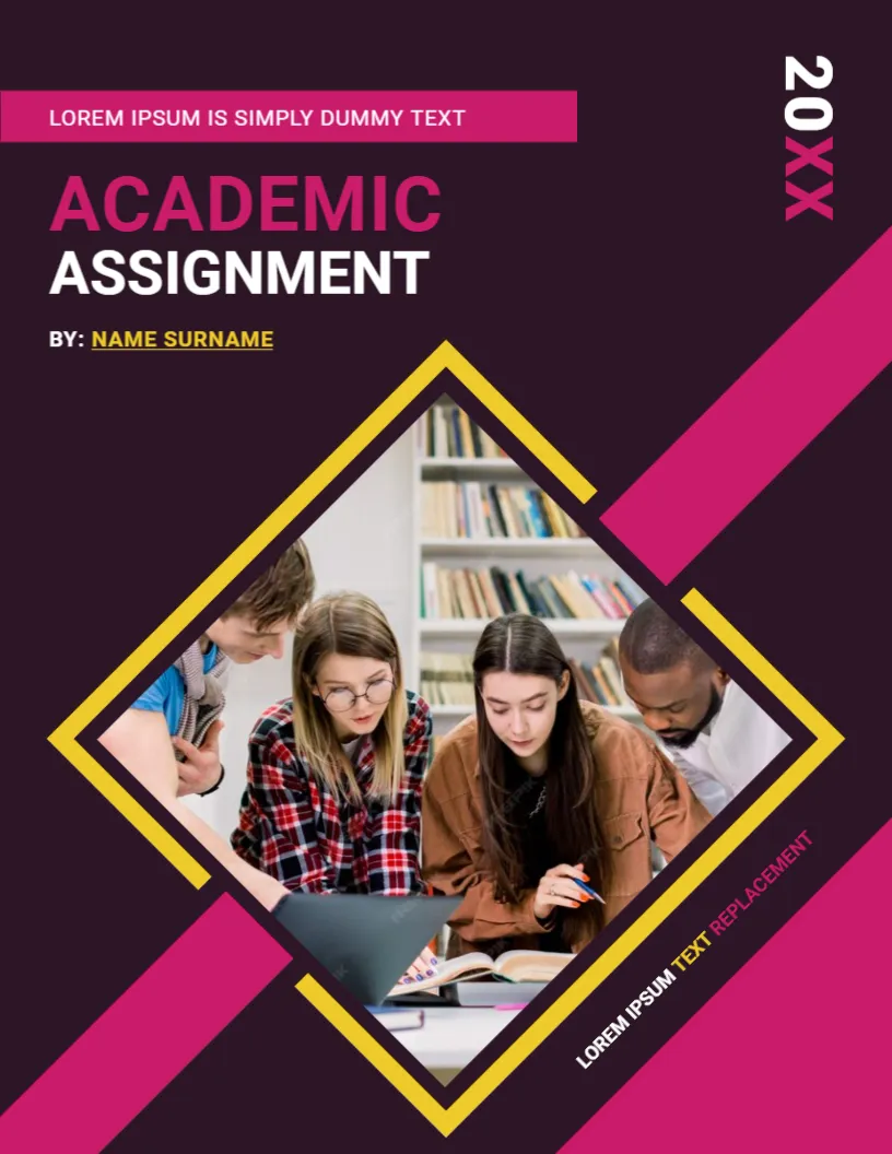Academic Assignment Cover Page Design