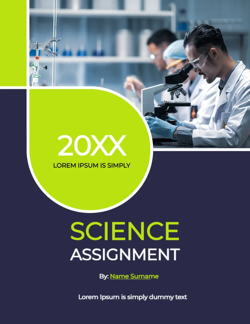 Science Assignment Cover Page