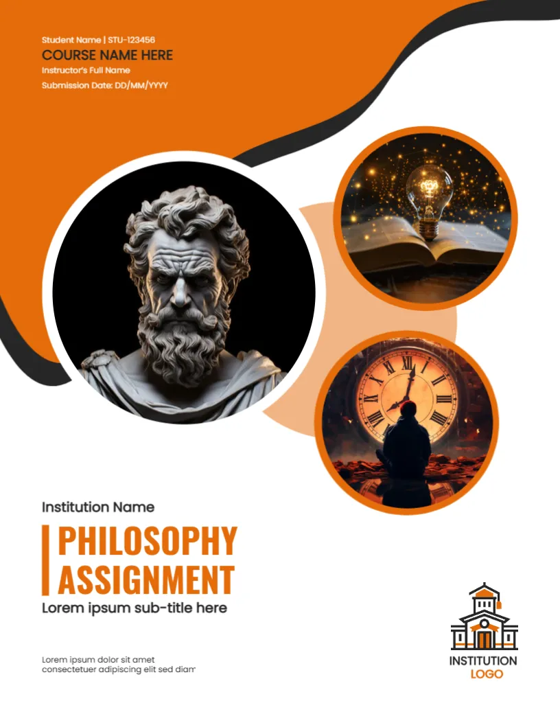 Cover Page for Philosophy Assignments
