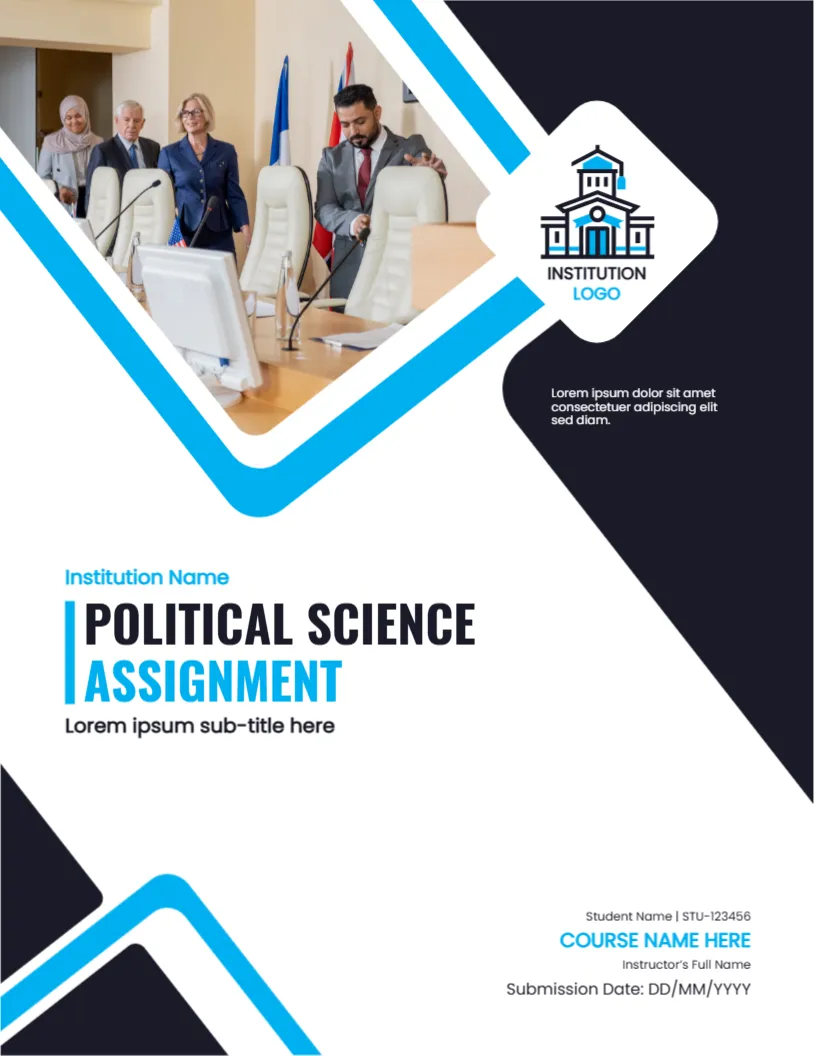Cover Page For Political Science Assignments
