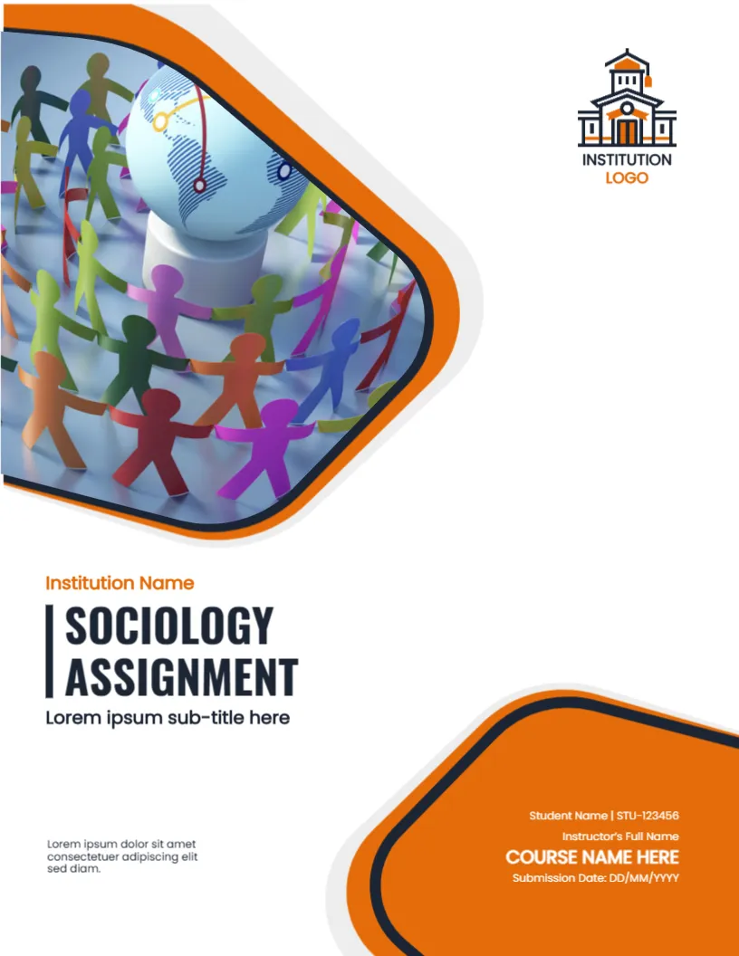 Cover Page for Sociology Assignment