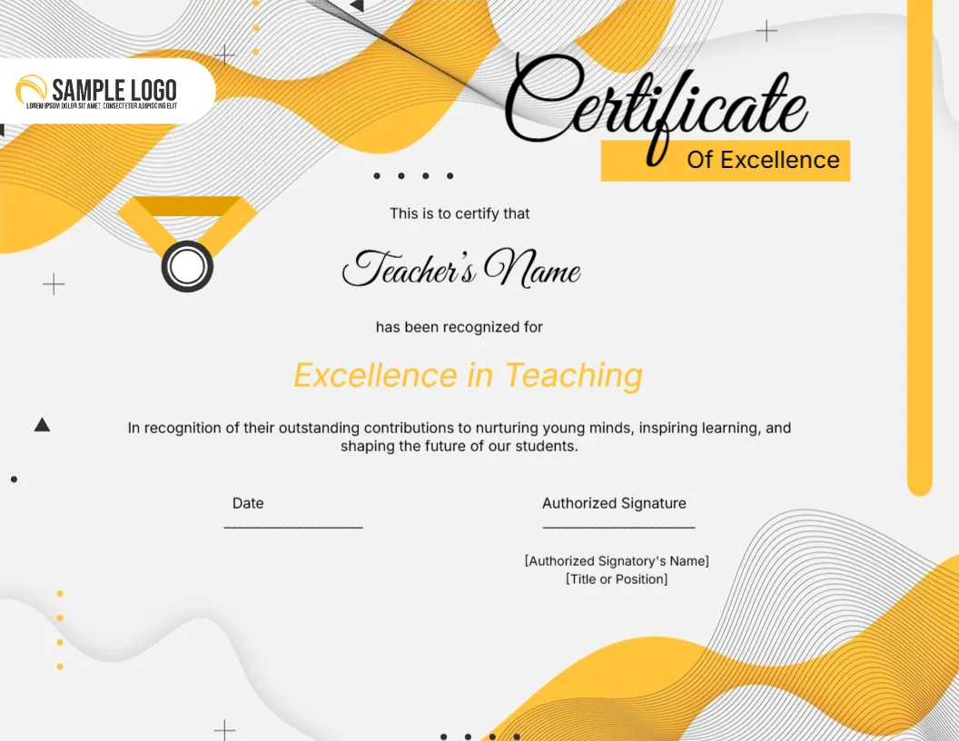 Excellence in Teaching Certificate