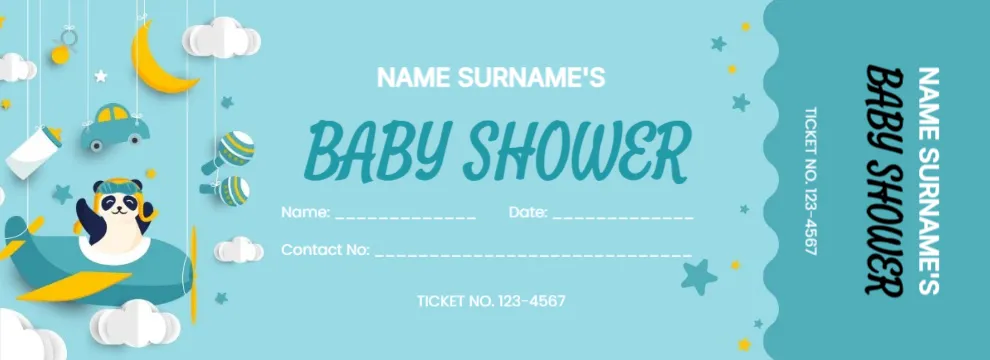 Baby Shower Raffle Ticket