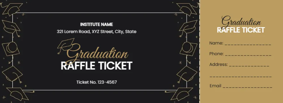 Graduation Raffle Ticket