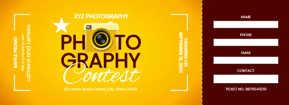 Picture-perfect Raffle Tickets for Photography Event