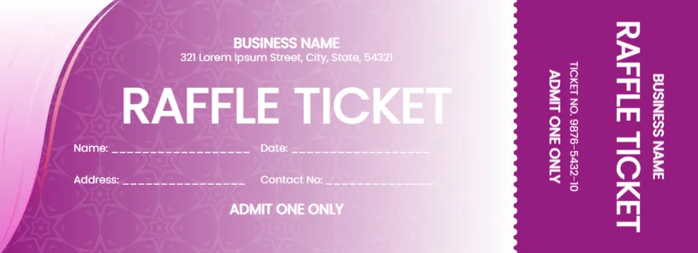 Raffle Movie Ticket