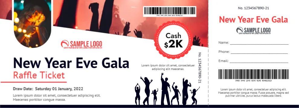 Music Event Raffle Ticket