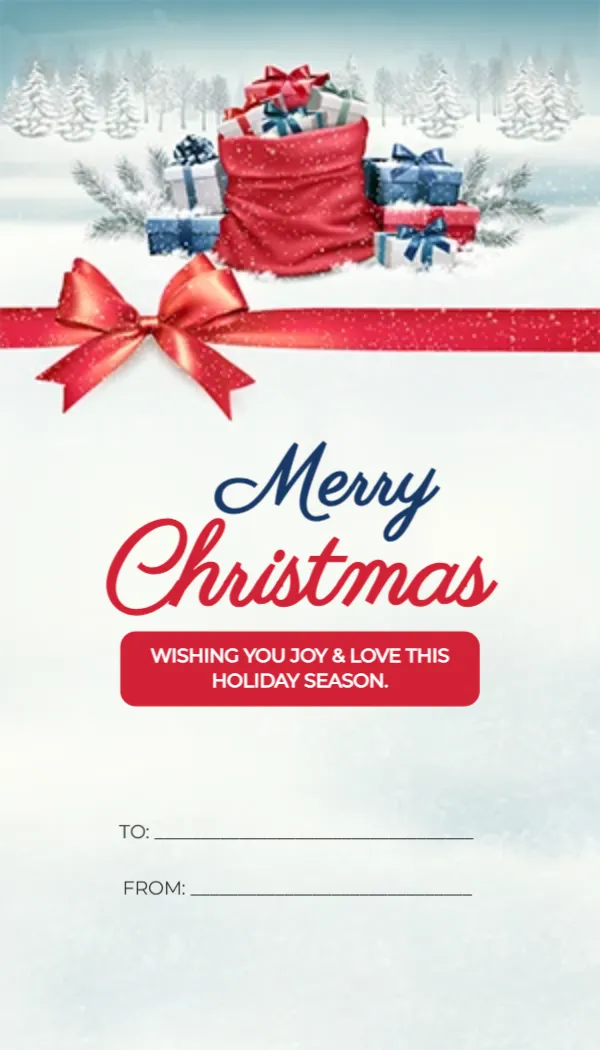 Gift Tag Design for Christmas