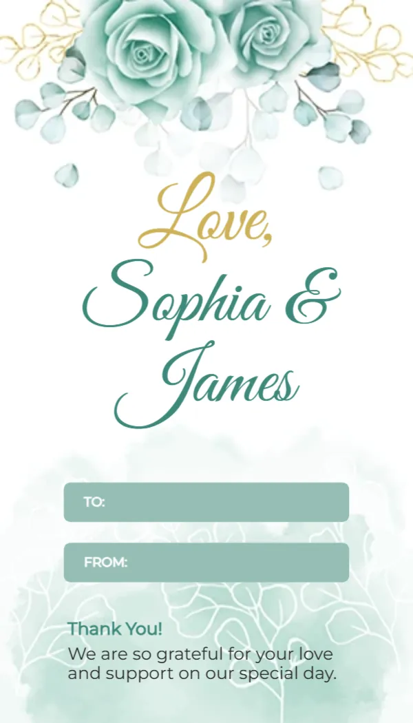 Gift Tag Design for Wedding