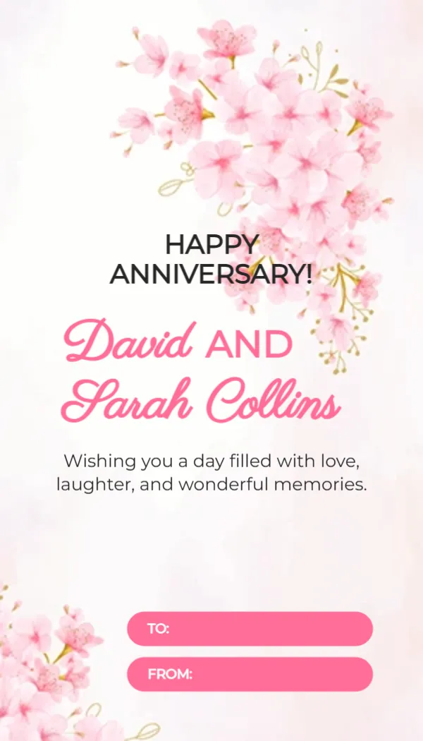 Gift Tag Template for Anniversary