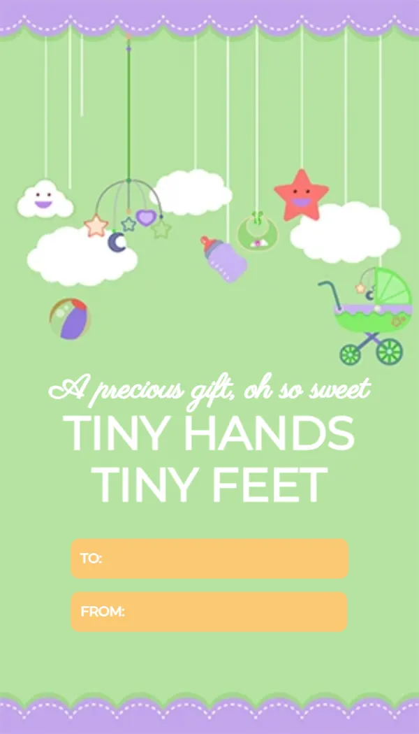 Gift Tag Design for Baby Shower
