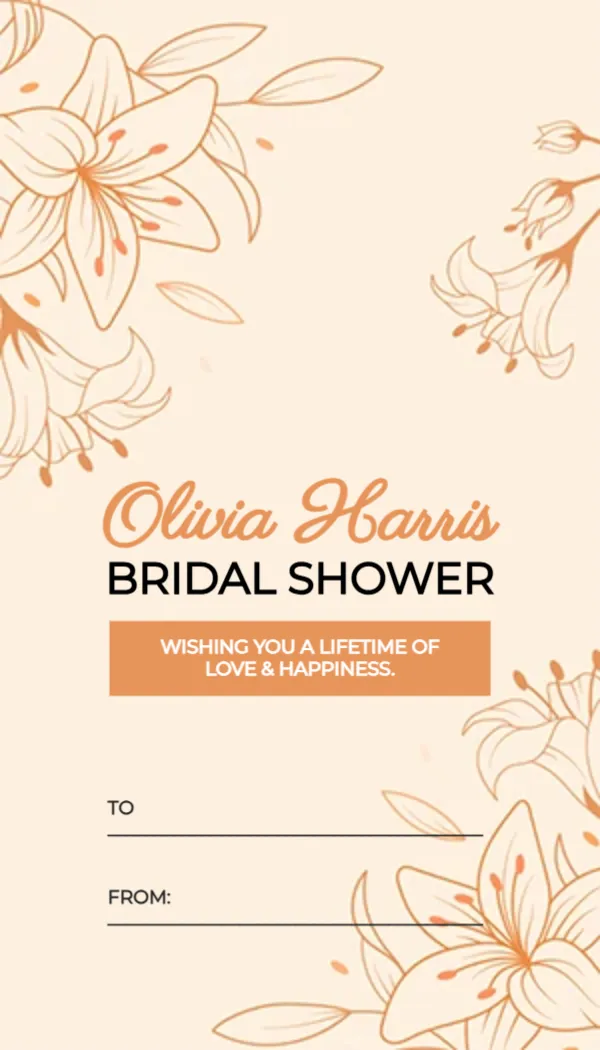 Gift Tag Design for Bridal Shower