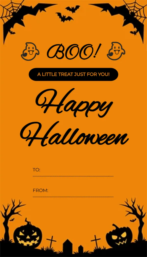 Gift Tag Template for Halloween