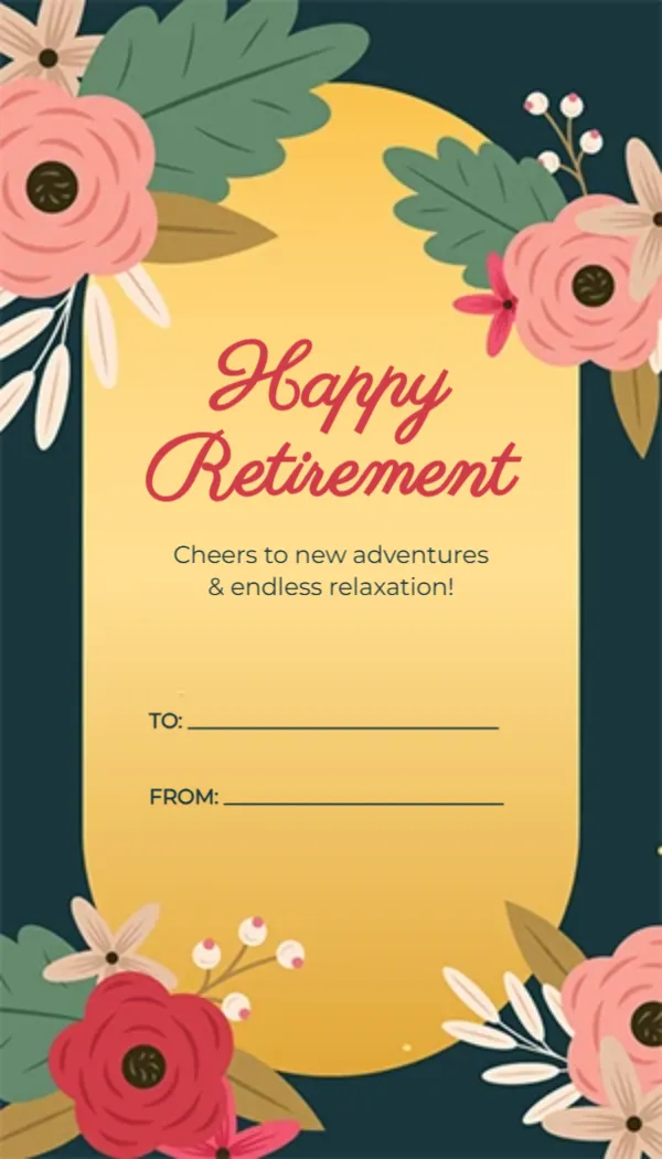 Gift Tag Design for Retirement