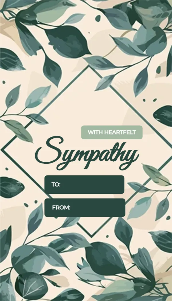 Gift Tag Template for Sympathy