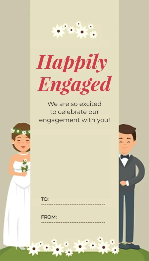 Gift Tag Template for Engagement Party
