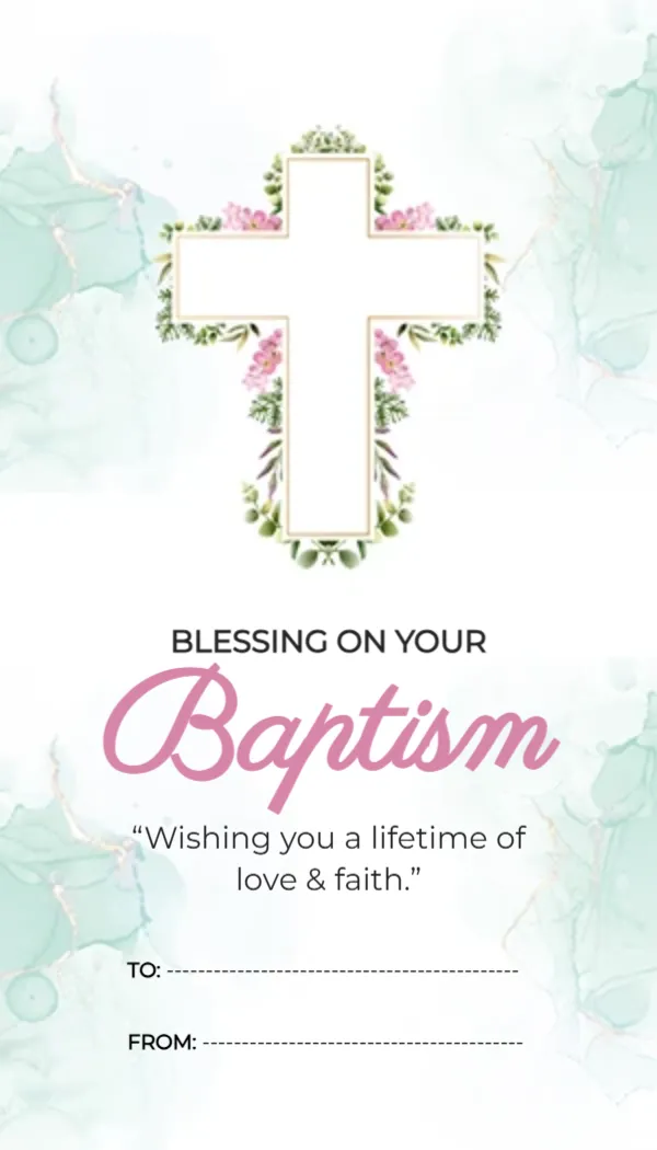 Gift Tag Design for Baptism or Christening