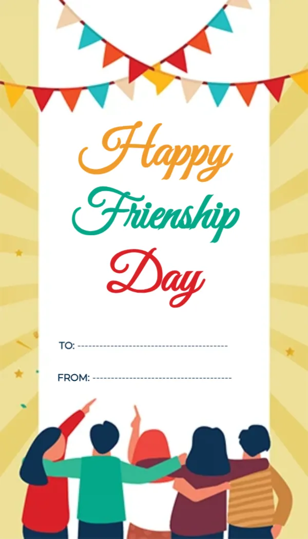 Gift Tag Template for Friendship Day
