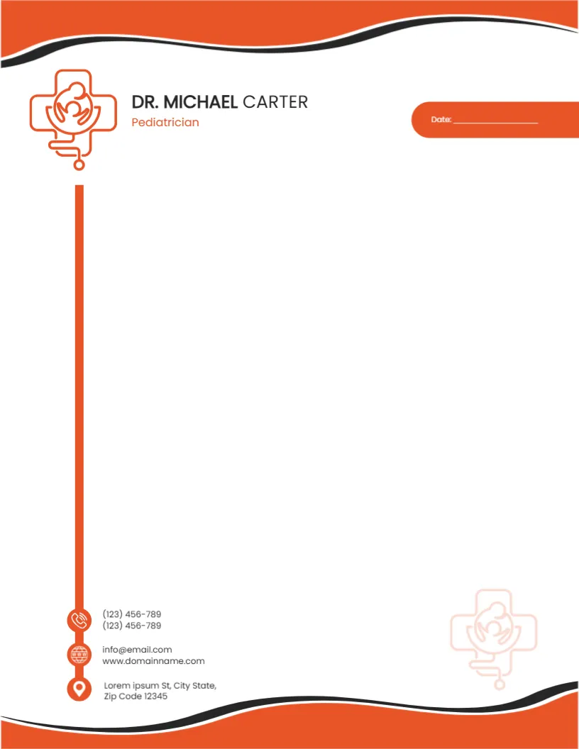 Letterhead Design for Pediatrician