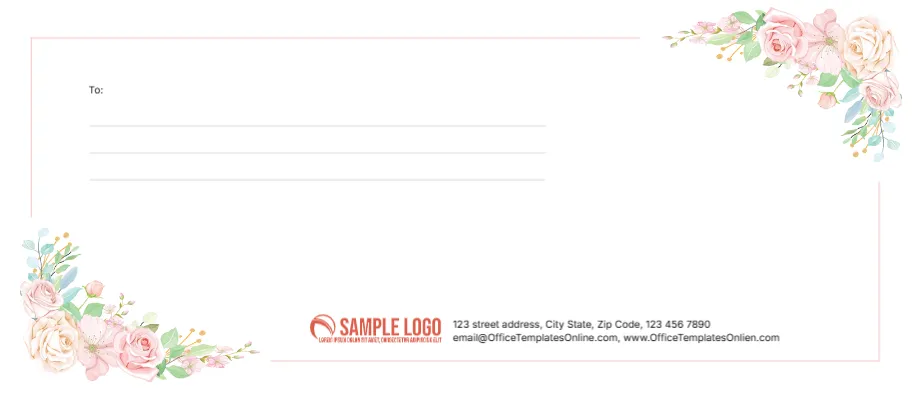 Floral Envelope Template