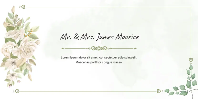 Floral Wedding Envelope Template
