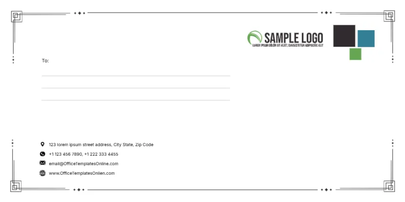 Envelope Template for office