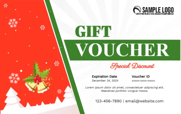 Gift Voucher with Discount for Christmas
