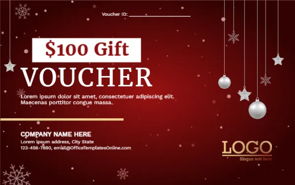Gift Voucher for Christmas & New Year