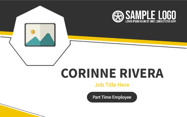 Name Card Template for Part-time Employee