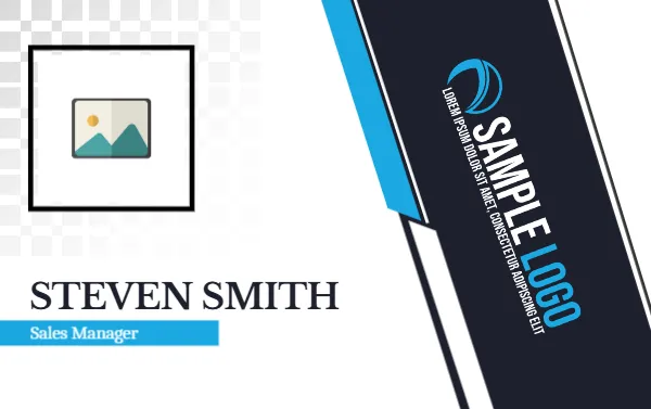Staff Name Card Design Template