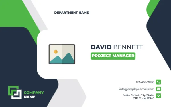 Name Card Template for Project Manager