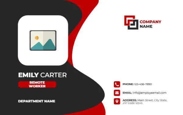 Name Card Template for Remote Worker
