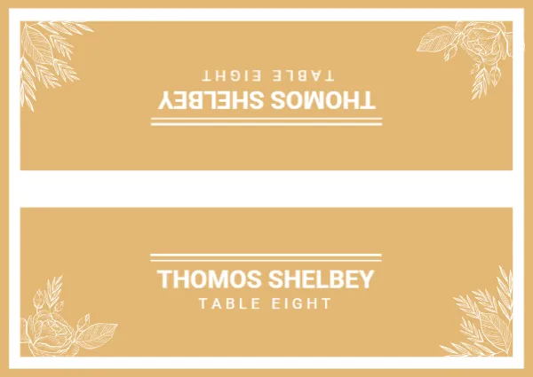 Wedding Place Card in Horizontal Style-03