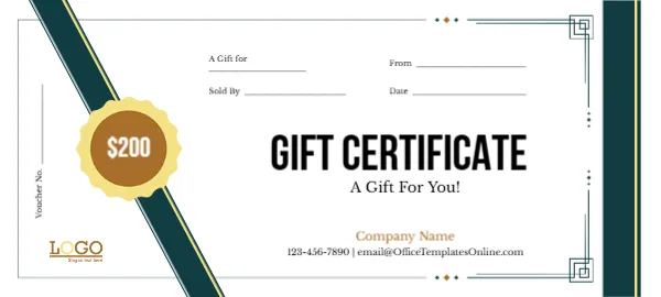 Gift Certificate Template for Any Business