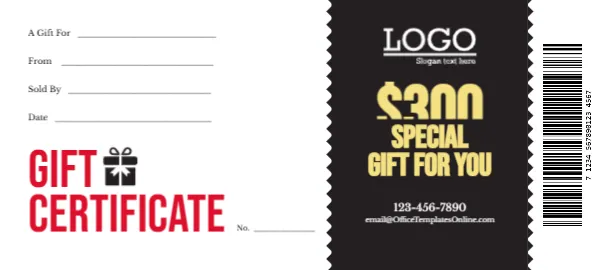 Printable Gift Certificate Design