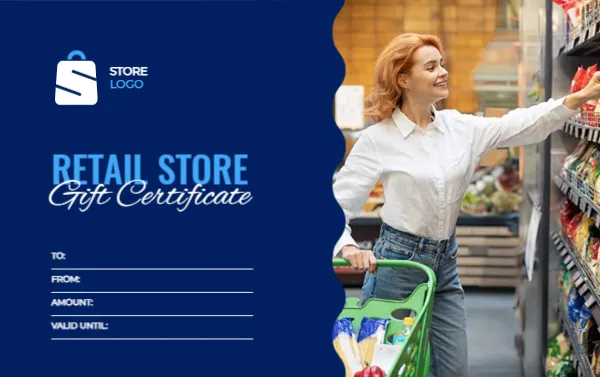Gift Certificate Template for Retail Store