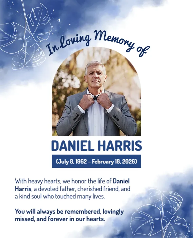 Loving Memory Tribute and Support Template