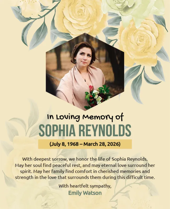 Peaceful Rest and Eternal Love Template