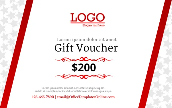 Shopping Gift Voucher Design in Size CR80