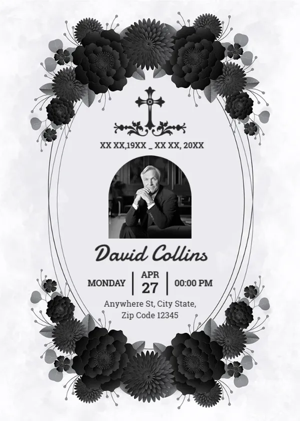 Funeral Card Template for Religious