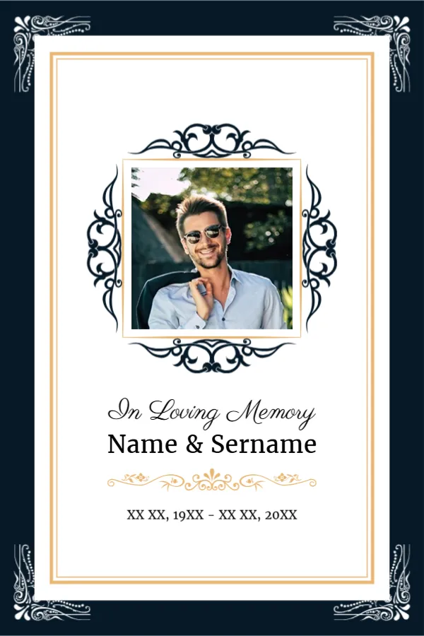 Funeral Invitation Card Template