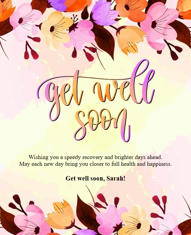 Classic Get Well Soon Card