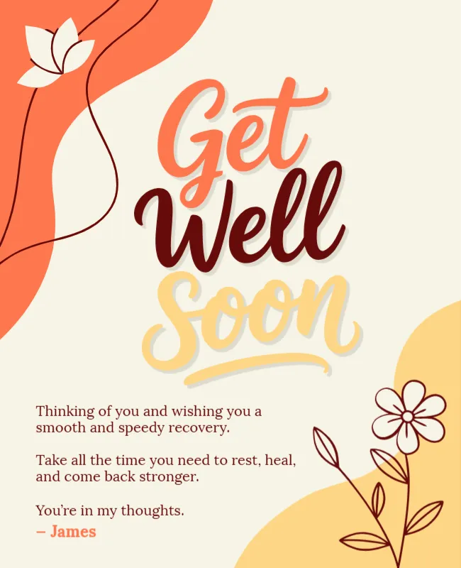 Minimalist Get Well Soon Card
