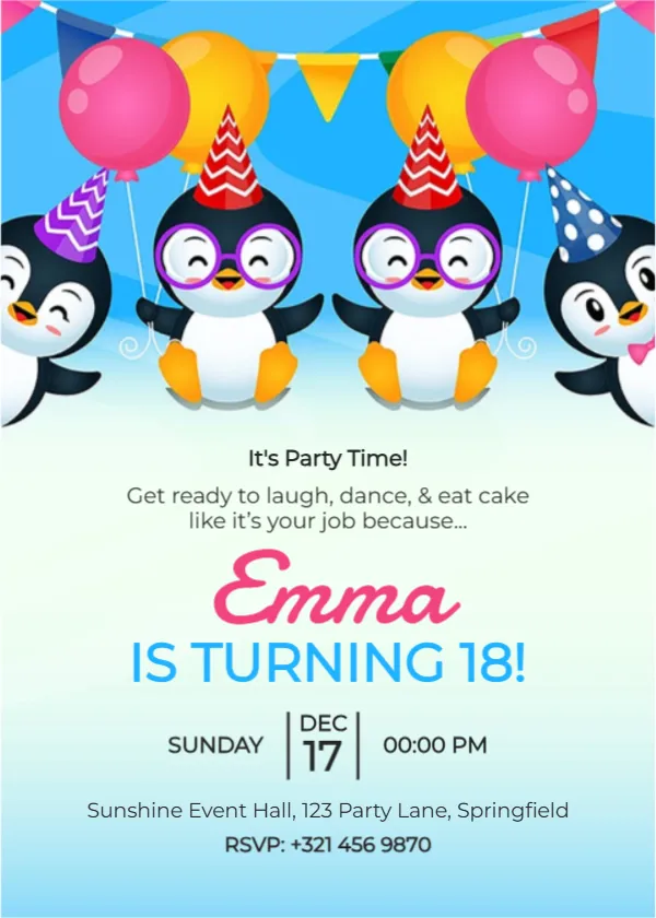 Funny/Humorous Birthday Invitation Card