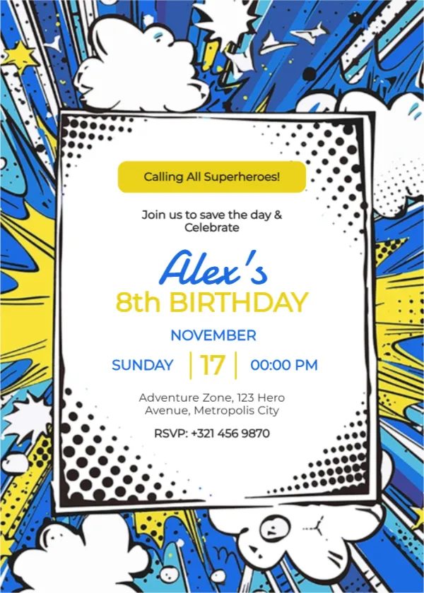 Themed Birthday Party Invitation Template