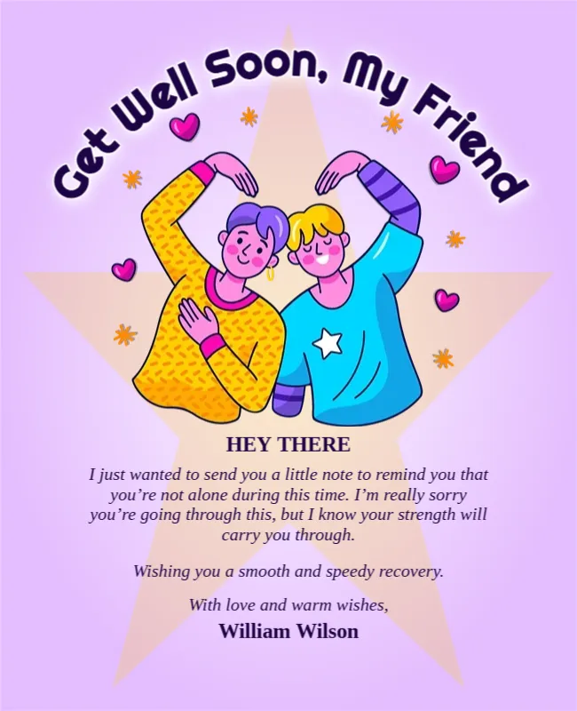 Friend Get Well Soon Card