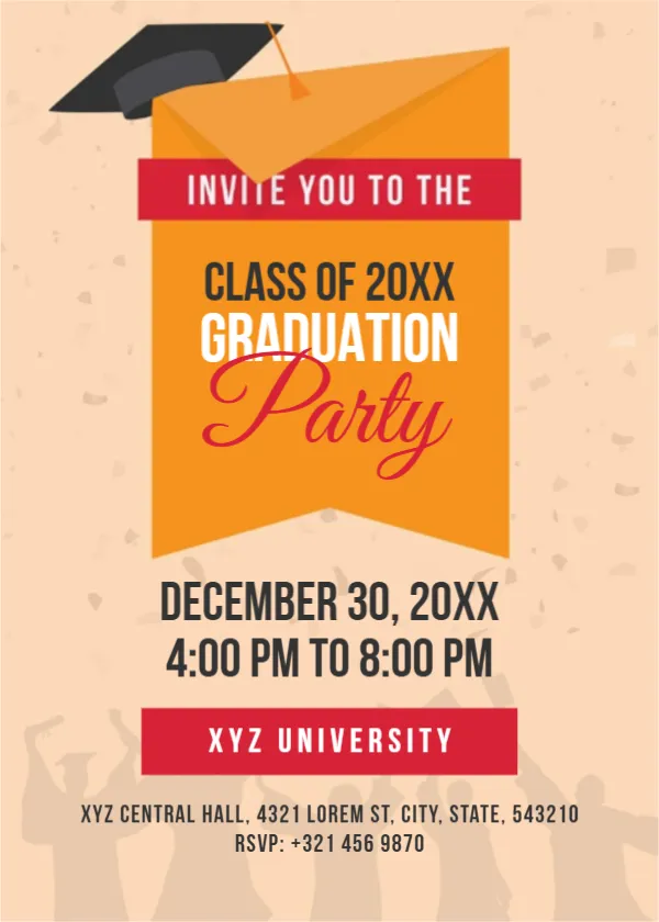 Invitation Template for Generic Graduation Party